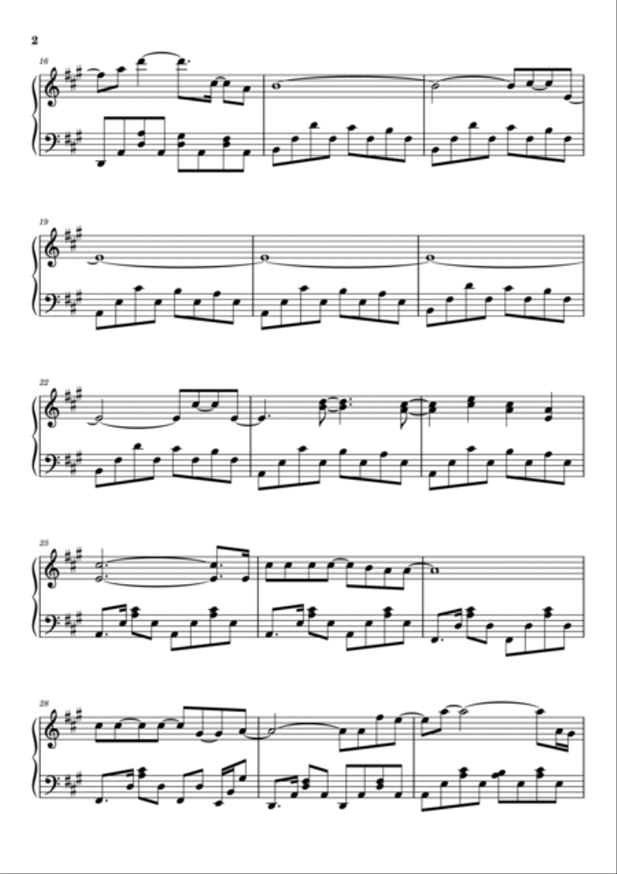 Fake Plastic Trees Piano Solo scores gallery preview page 2