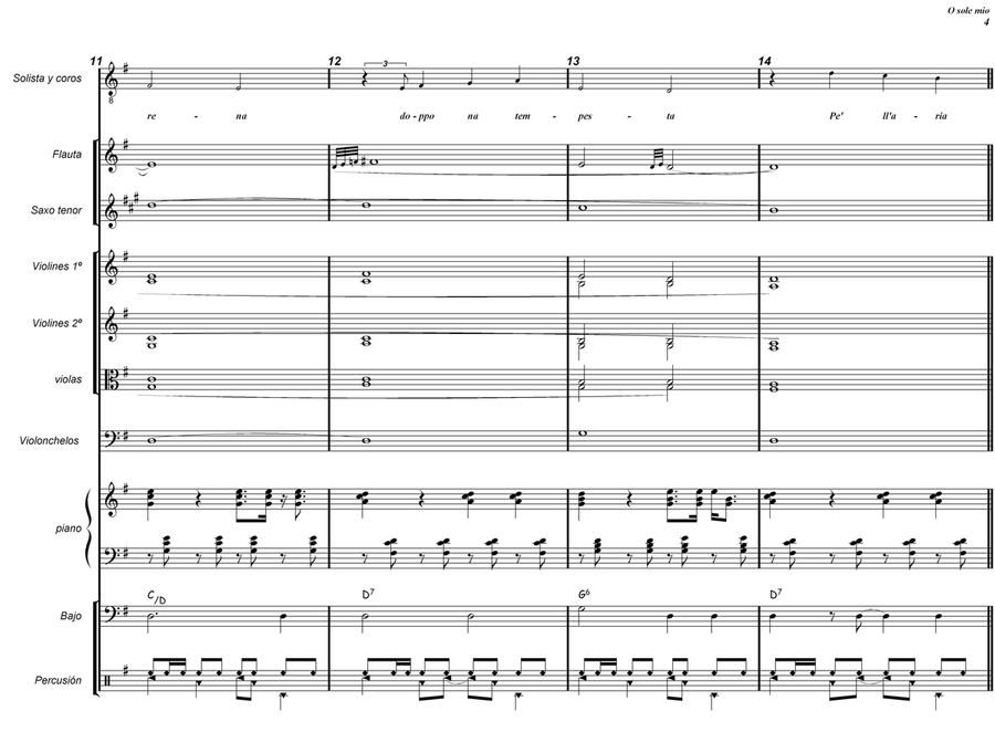 O Sole Mio Large Ensemble scores gallery preview page 4