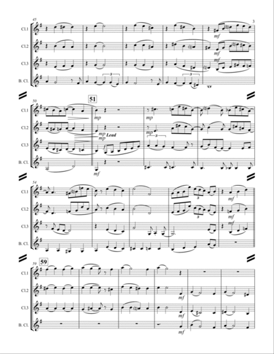 Someone to Watch Over Me (for Clarinet Quartet) Clarinet Quartet scores gallery preview page 4