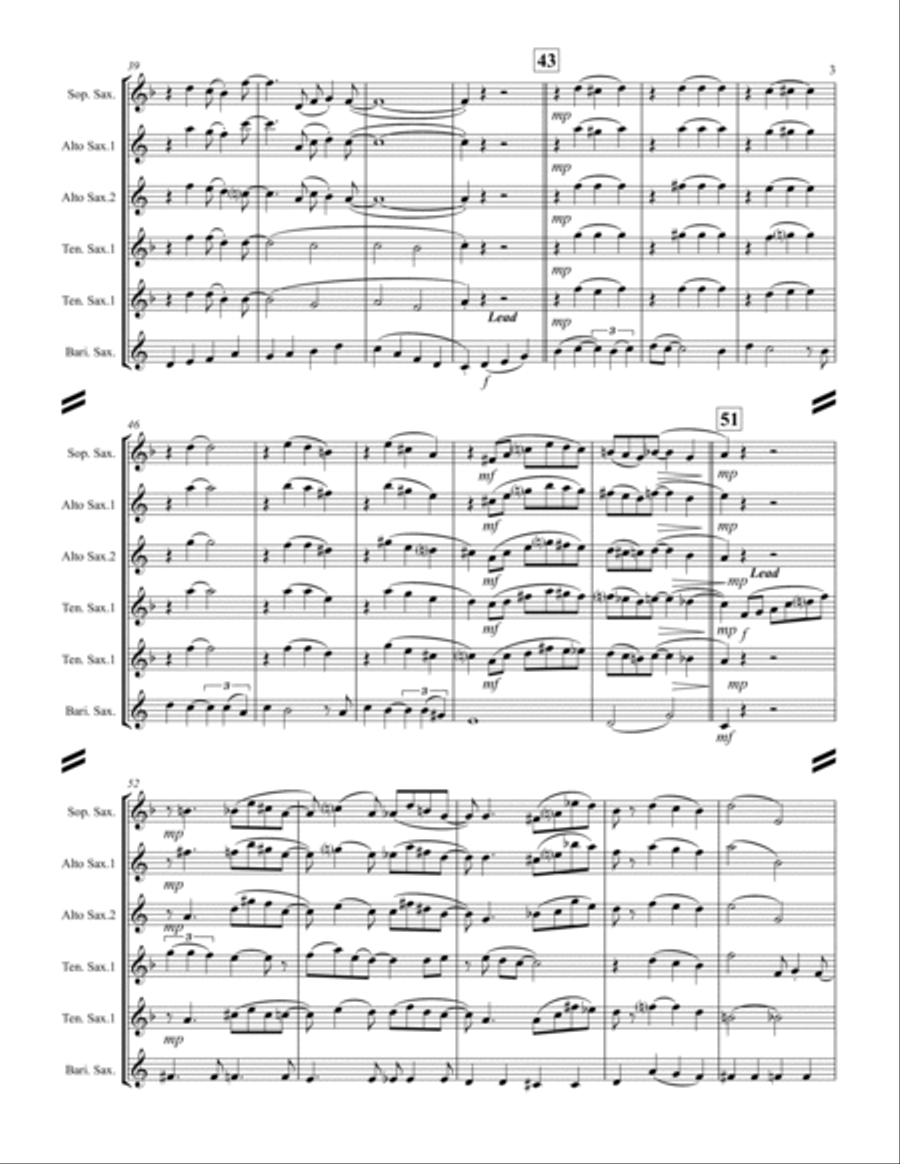 Someone to Watch Over Me (for Saxophone Quintet SATTB or AATTB) SATTB scores gallery preview page 4