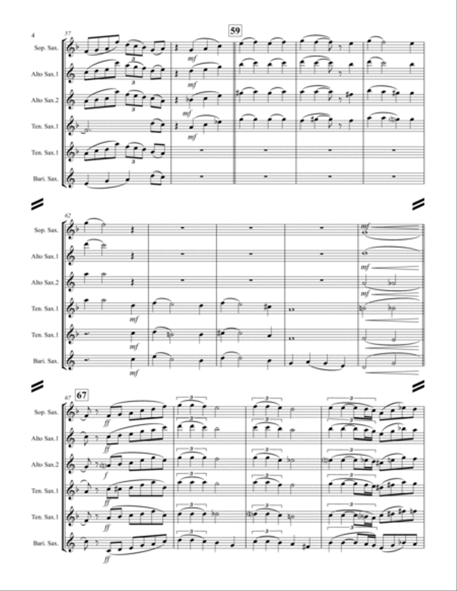 Someone to Watch Over Me (for Saxophone Quintet SATTB or AATTB) SATTB scores gallery preview page 5