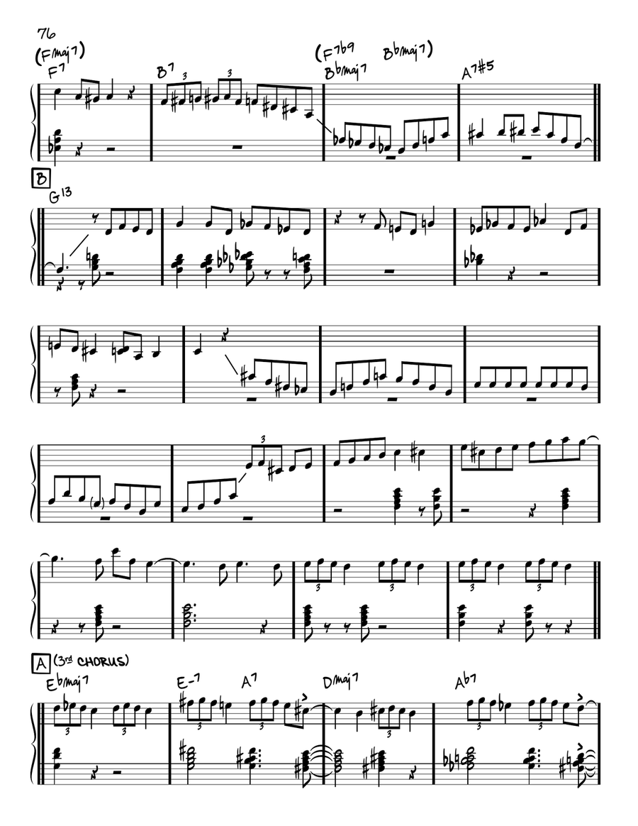 Bolivia (solo only) Bolivia (solo only) Piano scores gallery preview page 3