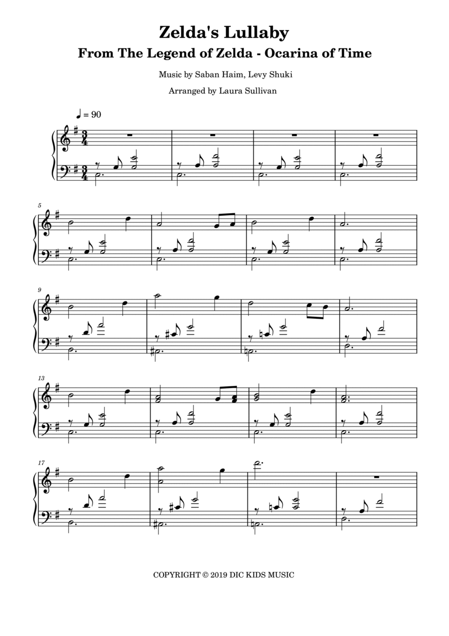 The Legend Of Zelda Piano Solo scores gallery preview page 1