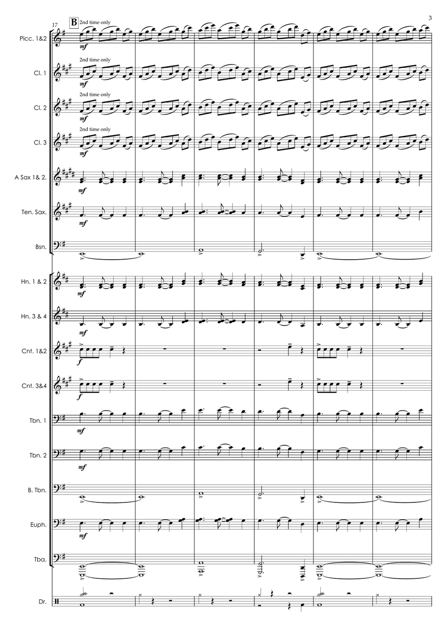 Sandstorm Sandstorm Marching Band scores gallery preview page 3