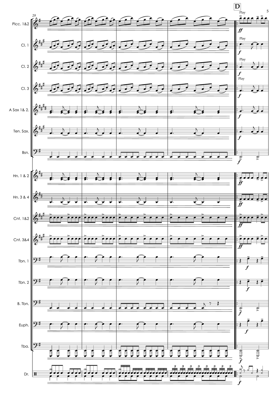 Sandstorm Sandstorm Marching Band scores gallery preview page 5