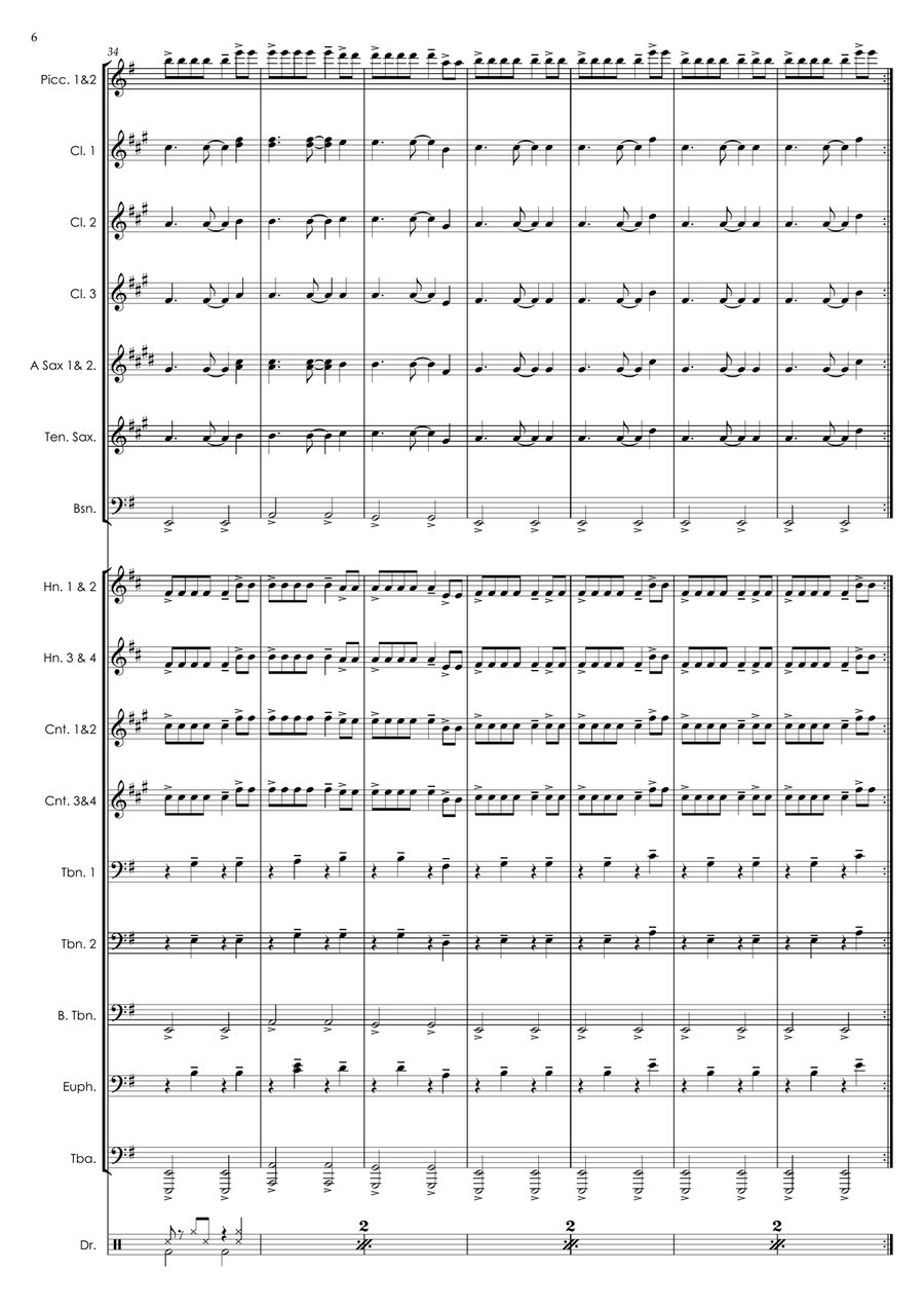 Sandstorm Sandstorm Marching Band scores gallery preview page 6