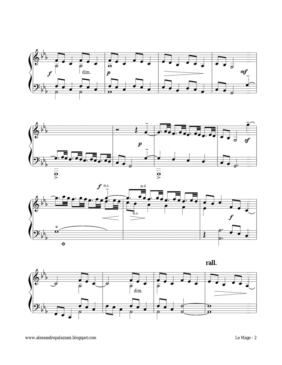 Le Mage: 3 pieces from the opera - LEVER HARP SOLO Celtic Harp scores gallery preview page 5