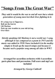 Songs From The Great War