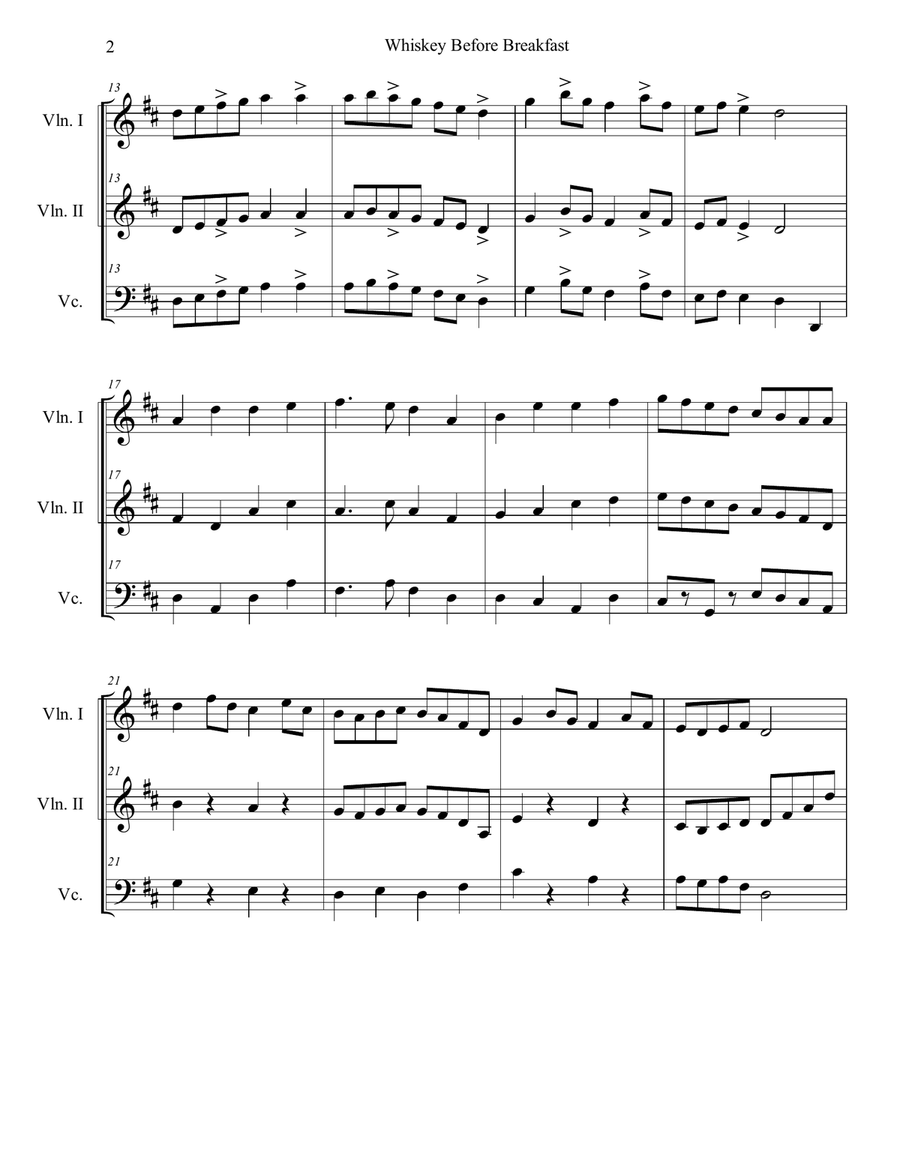 Whiskey Before Breakfast Whiskey Before Breakfast String Trio scores gallery preview page 2