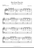 How Great Thou Art Easy Piano Solo