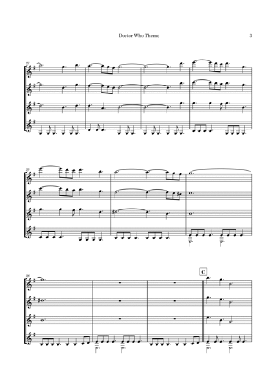 Doctor Who Guitar Ensemble scores gallery preview page 6