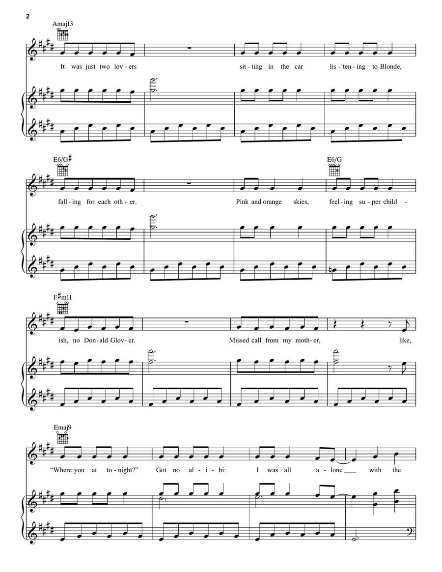 Golden Hour Golden Hour Piano, Vocal, Guitar scores gallery preview page 2
