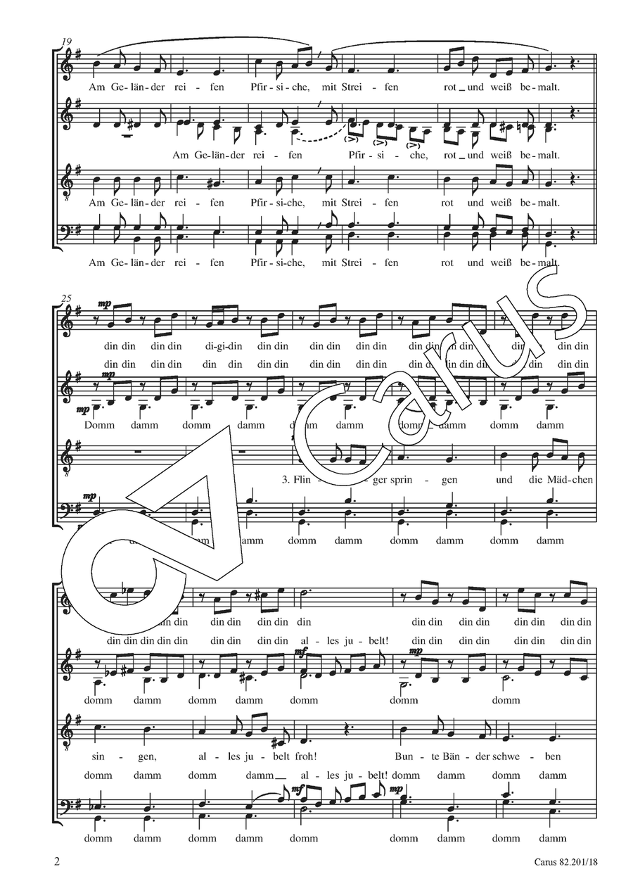 Bunt sind schon die Waelder Choir scores gallery preview page 3