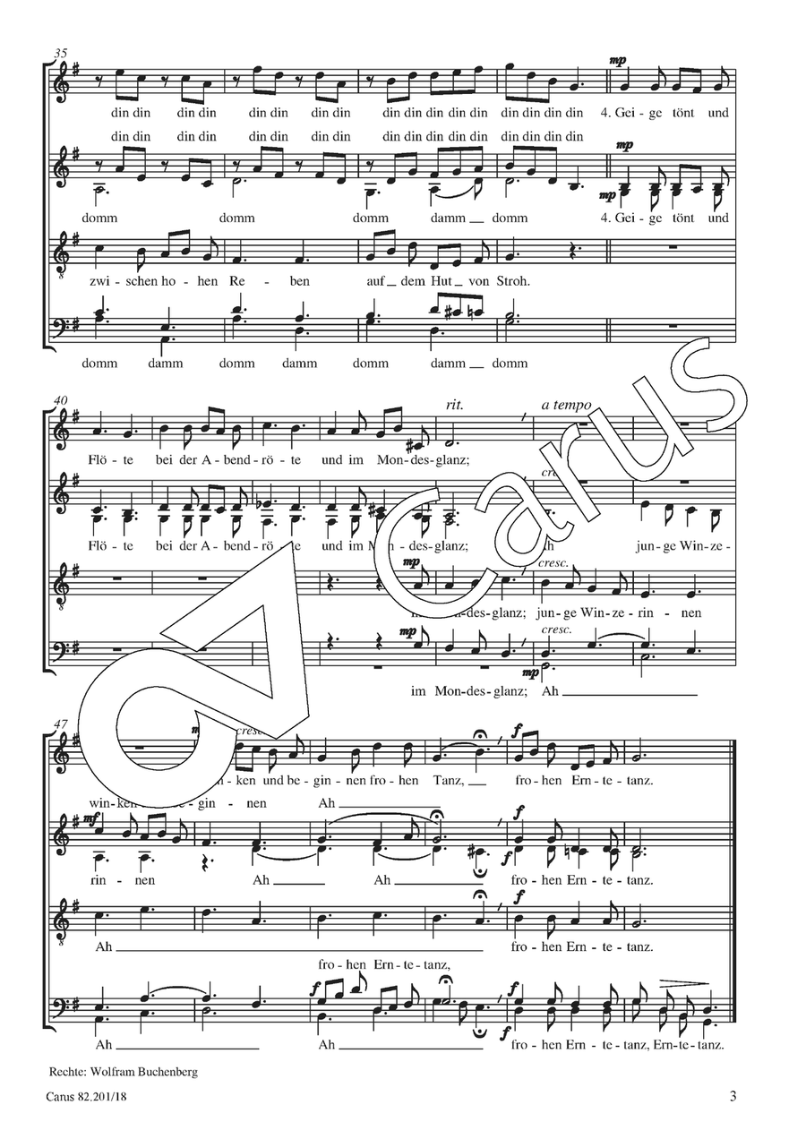 Bunt sind schon die Waelder Choir scores gallery preview page 4
