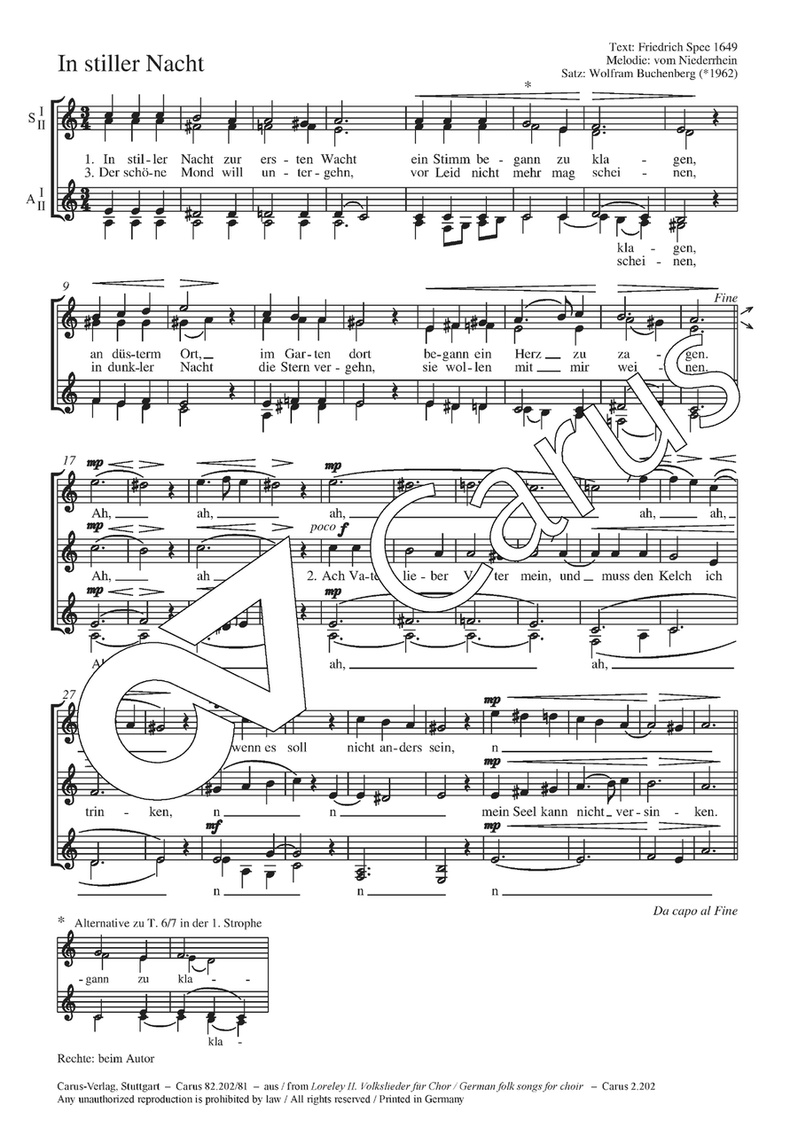 In stiller Nacht In stiller Nacht SSAA scores gallery preview page 2
