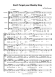 Don't Forget Your Weekly Sing