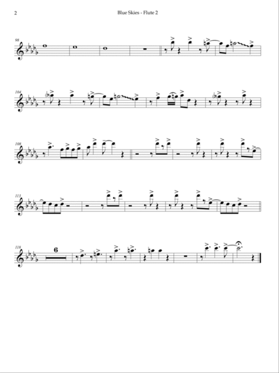 Blue Skies Full Orchestra scores gallery preview page 4