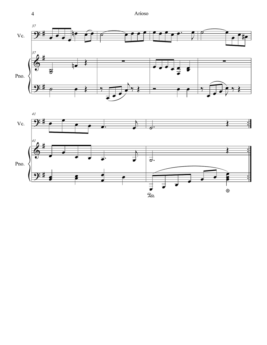 Arioso from Cantata BMV 165 Piano scores gallery preview page 4