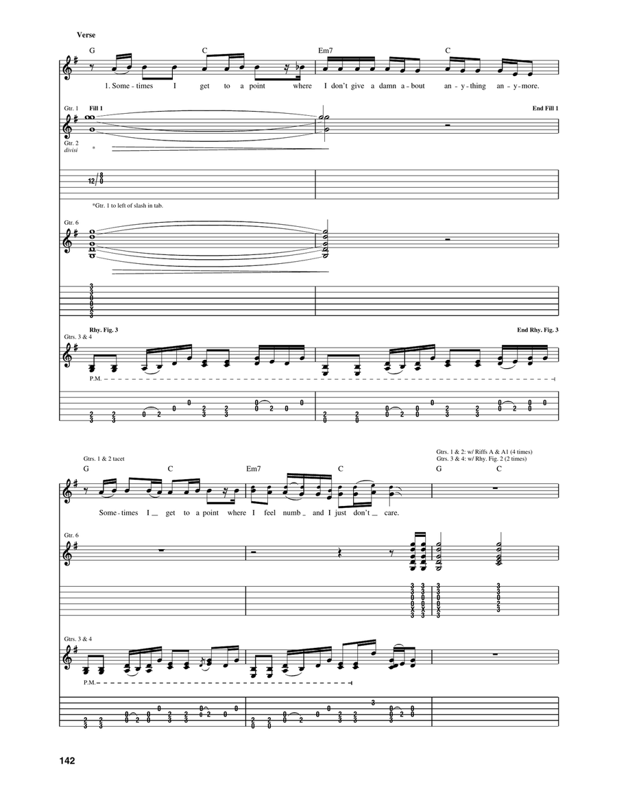 Song From An American Movie Part 2 Guitar Tablature scores gallery preview page 2