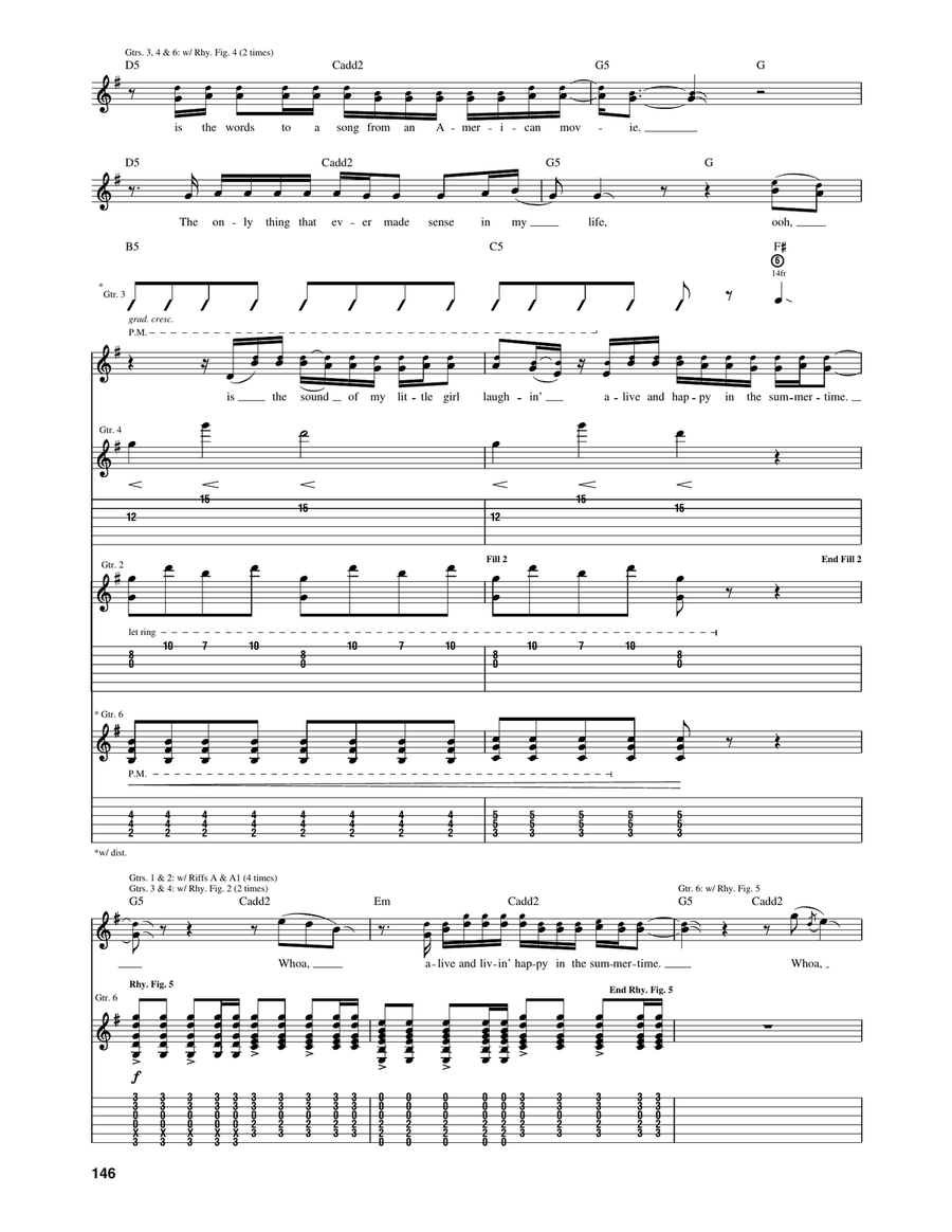 Song From An American Movie Part 2 Guitar Tablature scores gallery preview page 6