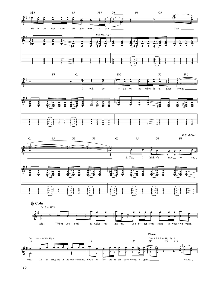 When It All Goes Wrong Again Guitar Tablature scores gallery preview page 4