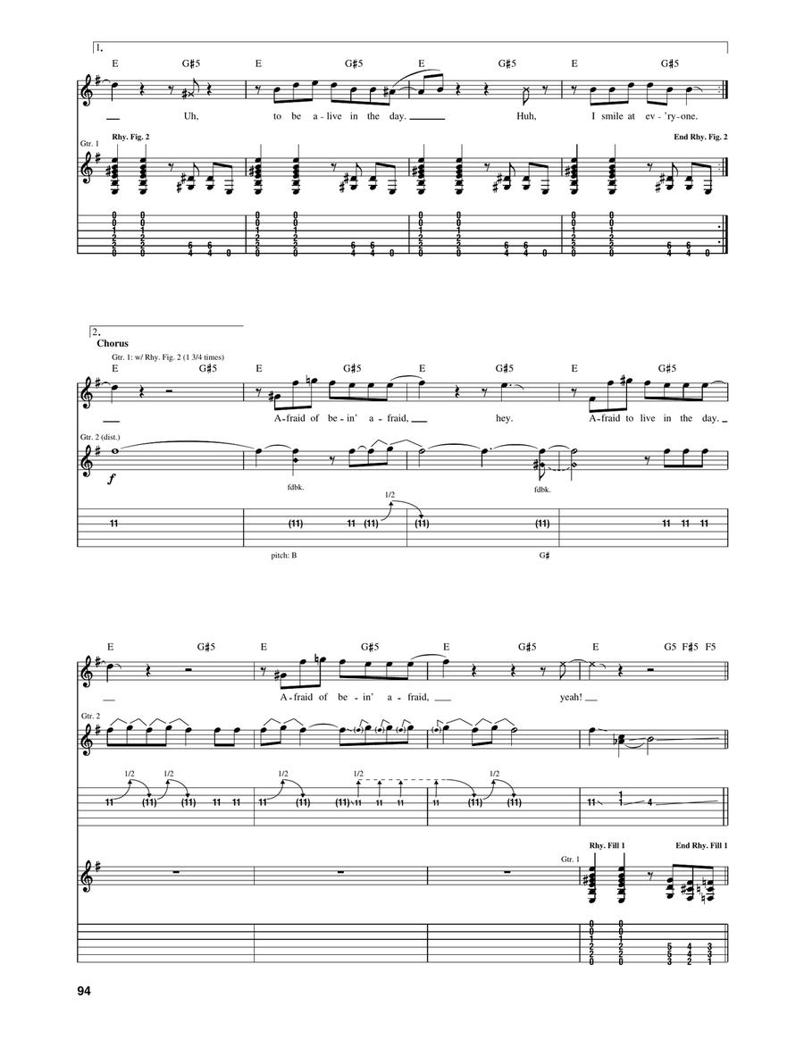 Nervous & Weird Nervous & Weird Guitar Tablature scores gallery preview page 2