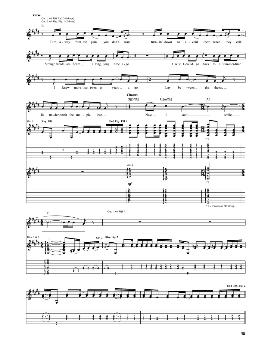 Fire Maple Song Fire Maple Song Guitar Tablature scores gallery preview page 2