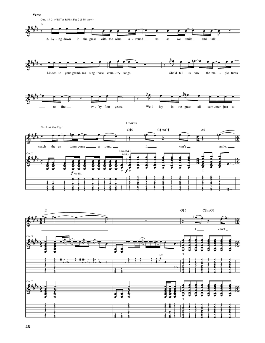 Fire Maple Song Fire Maple Song Guitar Tablature scores gallery preview page 3