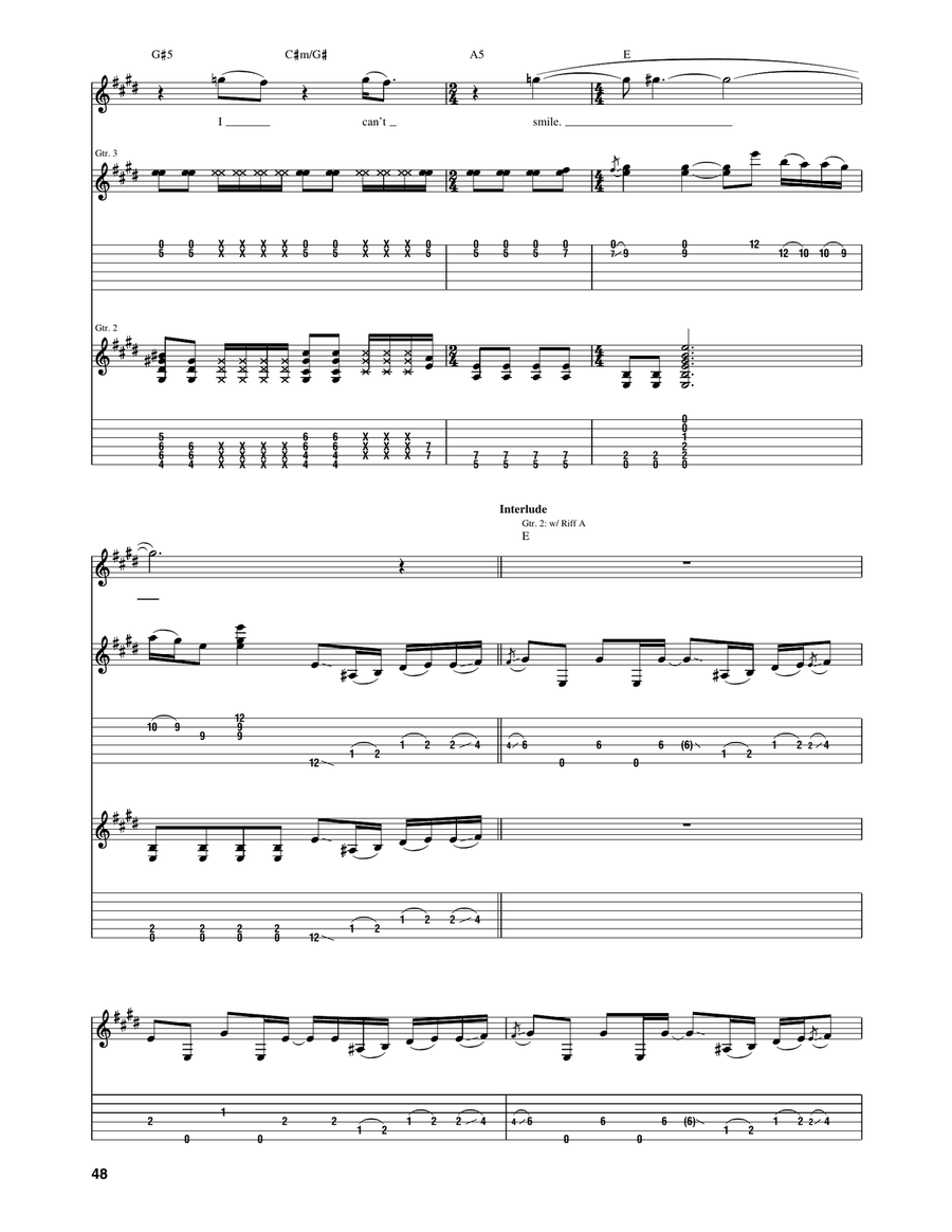 Fire Maple Song Fire Maple Song Guitar Tablature scores gallery preview page 5