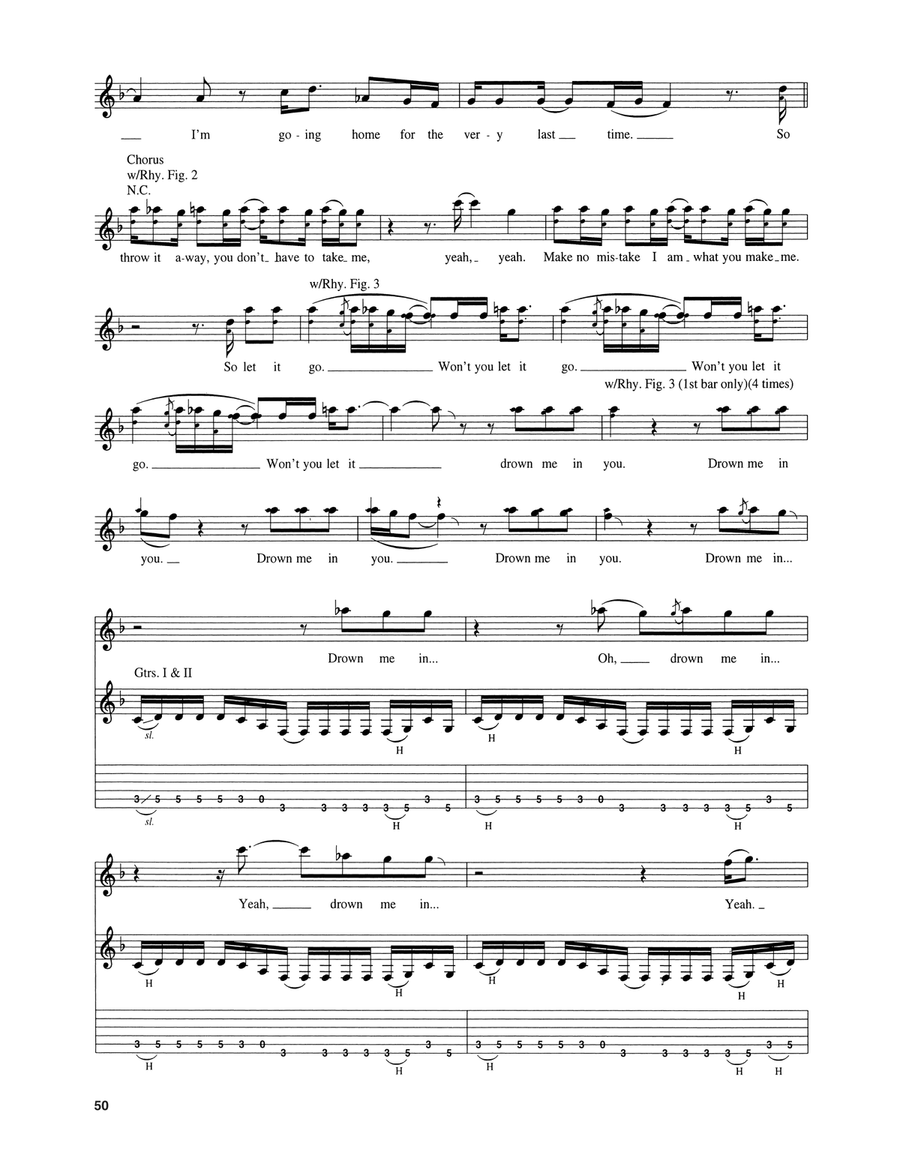 Let Me Drown Let Me Drown Guitar Tablature scores gallery preview page 4