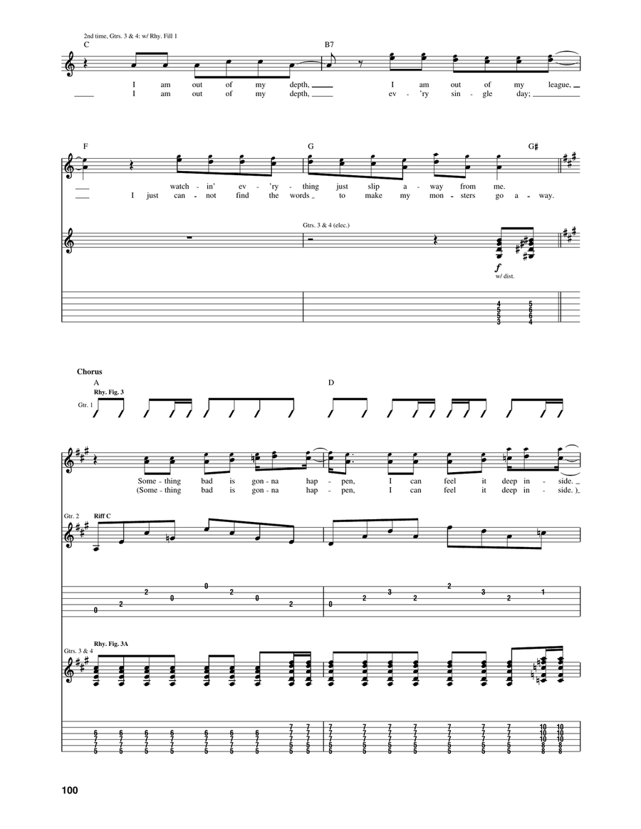 Out Of My Depth Out Of My Depth Guitar Tablature scores gallery preview page 3