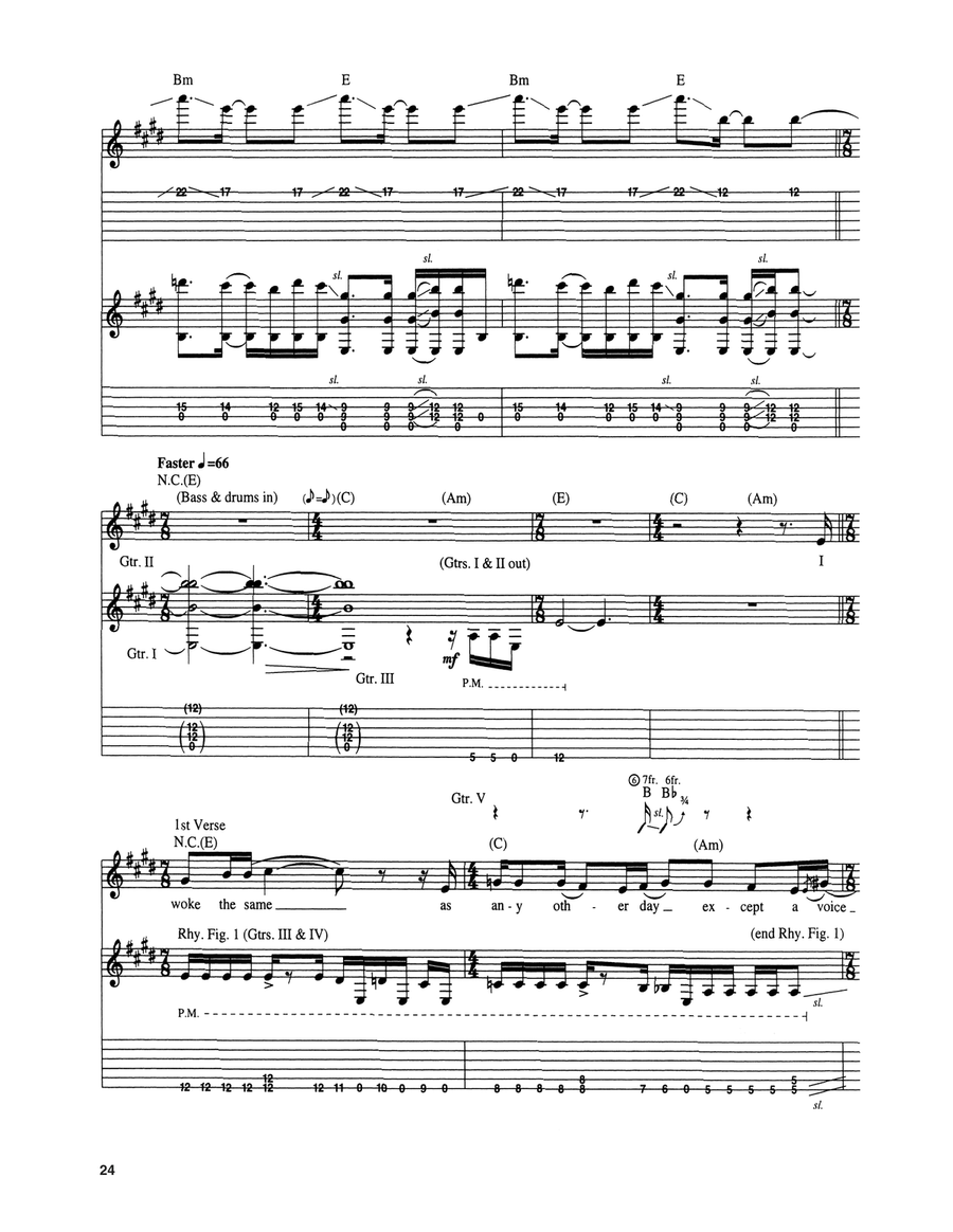 The Day I Tried To Live The Day I Tried To Live Guitar Tablature scores gallery preview page 2