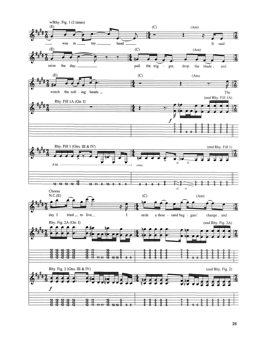 The Day I Tried To Live The Day I Tried To Live Guitar Tablature scores gallery preview page 3