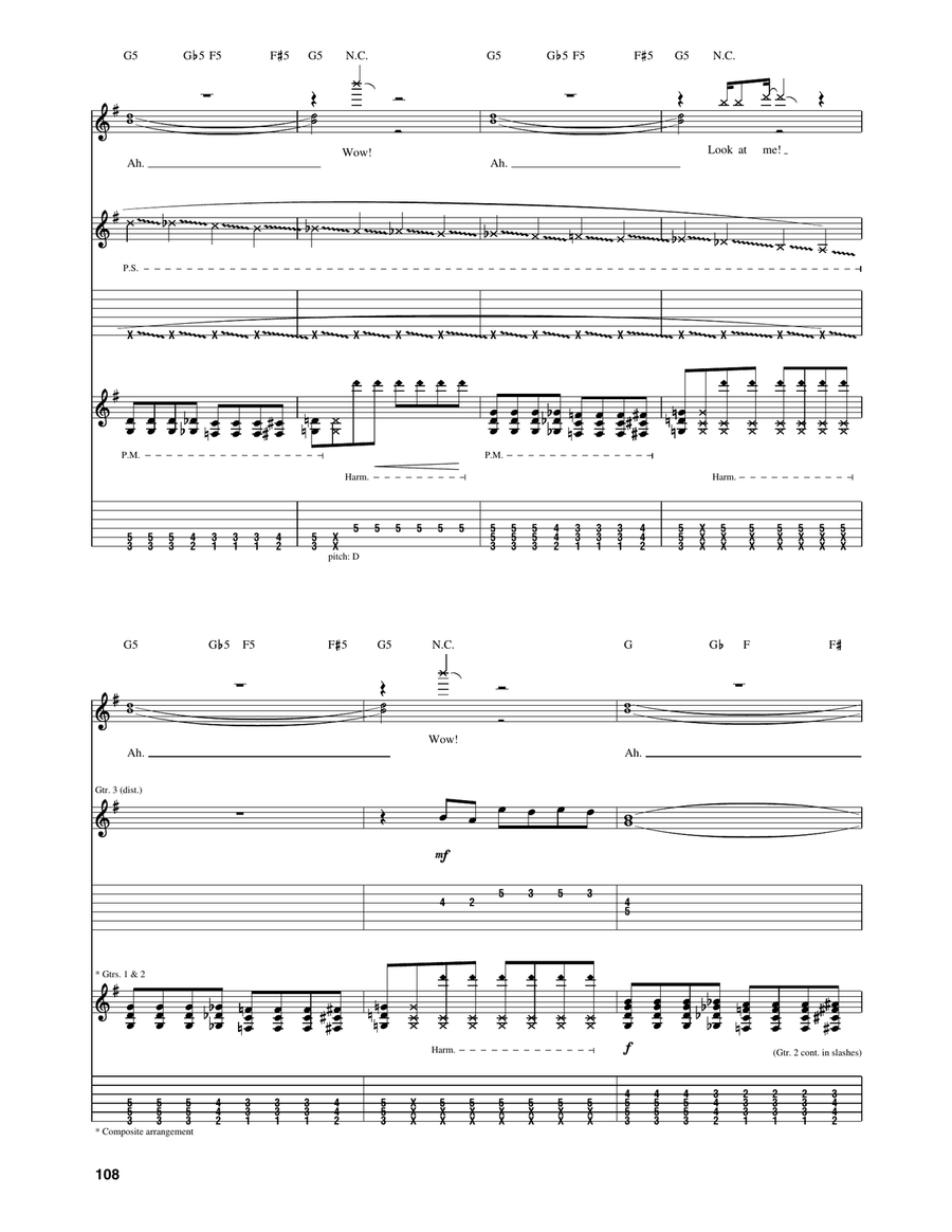 Rock Star Rock Star Guitar Tablature scores gallery preview page 2