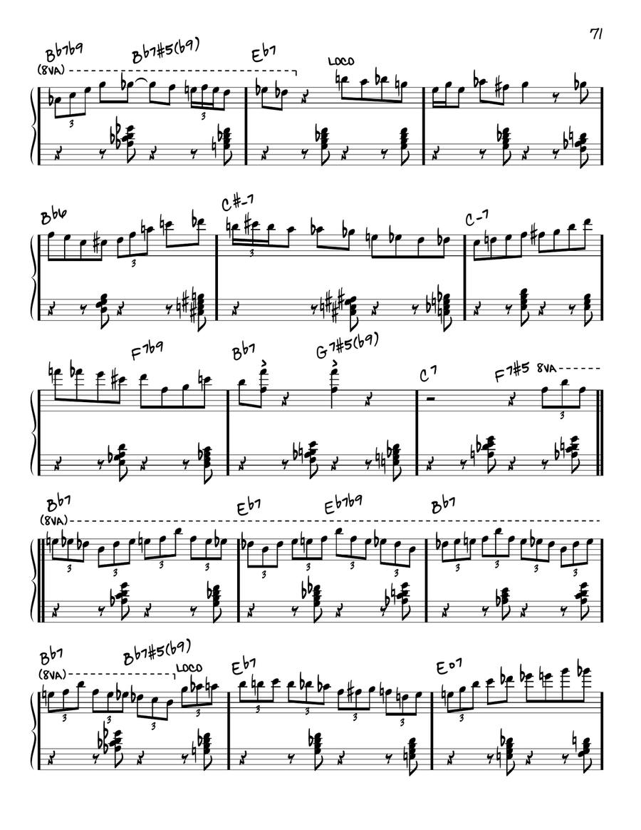 Blues By Five (solo only) Piano scores gallery preview page 2