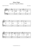 Silent Night Large Print Easy Piano