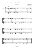 O Little Town of Bethlehem (St. Louis) Violin Duet