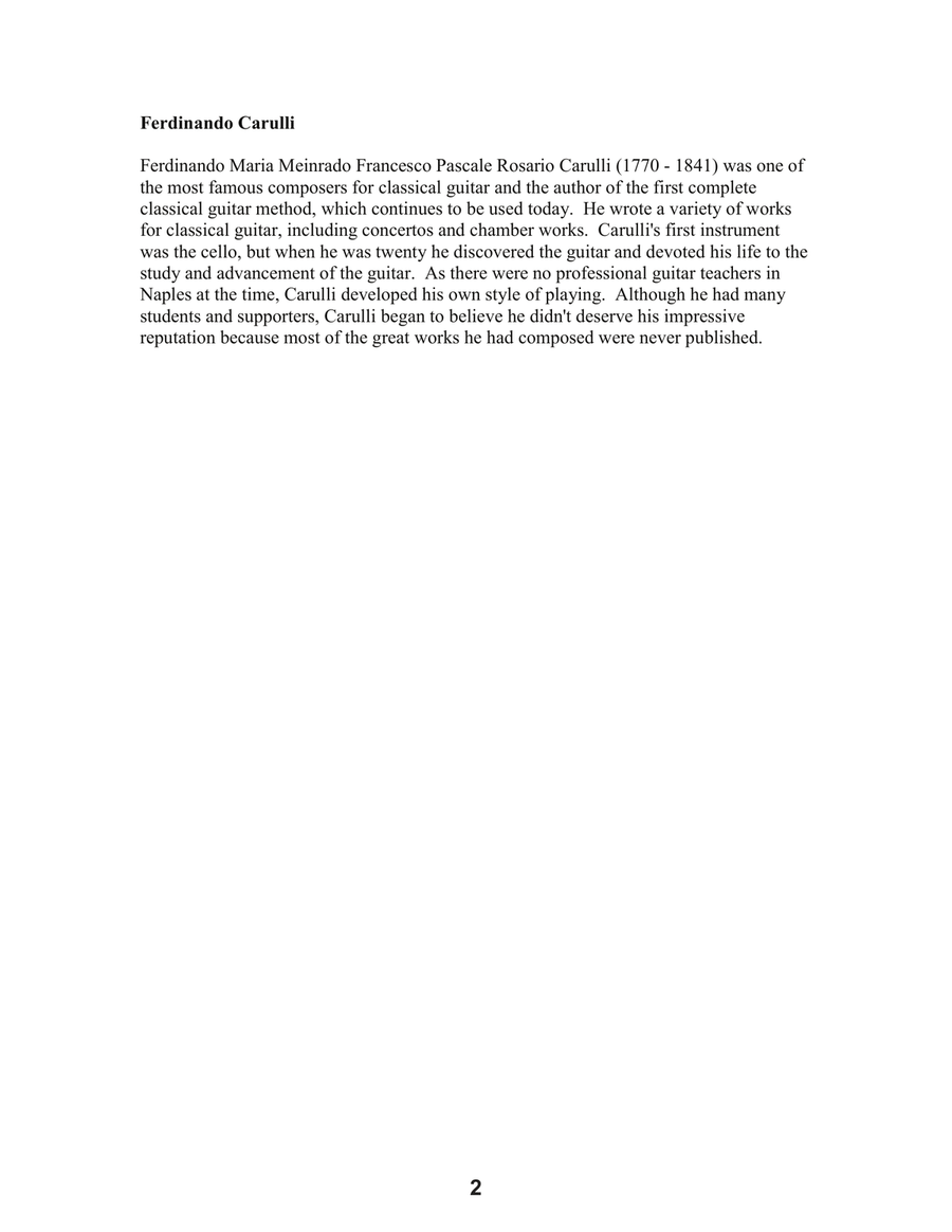 Ferdinando Carulli: Volume One 15 Morceaux For Low G Ukulele Ukulele scores gallery preview page 4