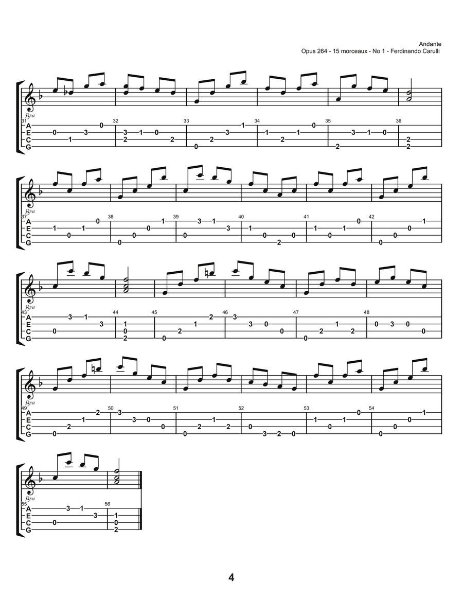 Ferdinando Carulli: Volume One 15 Morceaux For Low G Ukulele Ukulele scores gallery preview page 6