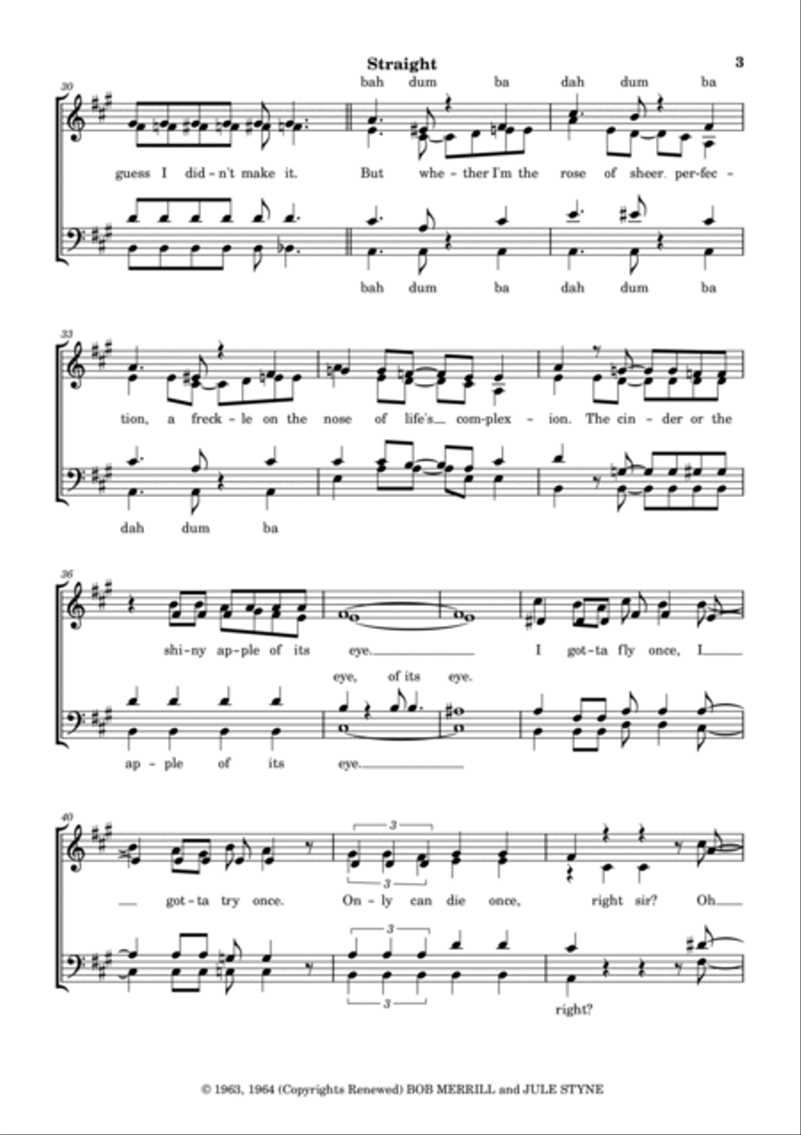 Don't Rain On My Parade Don't Rain On My Parade 4-Part scores gallery preview page 3