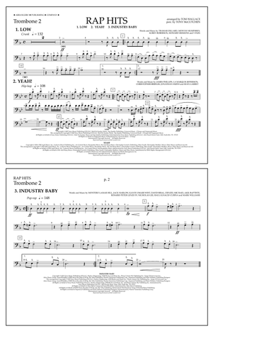 Rap Hits (Low, Yeah!, Industry Baby) - Trombone 2