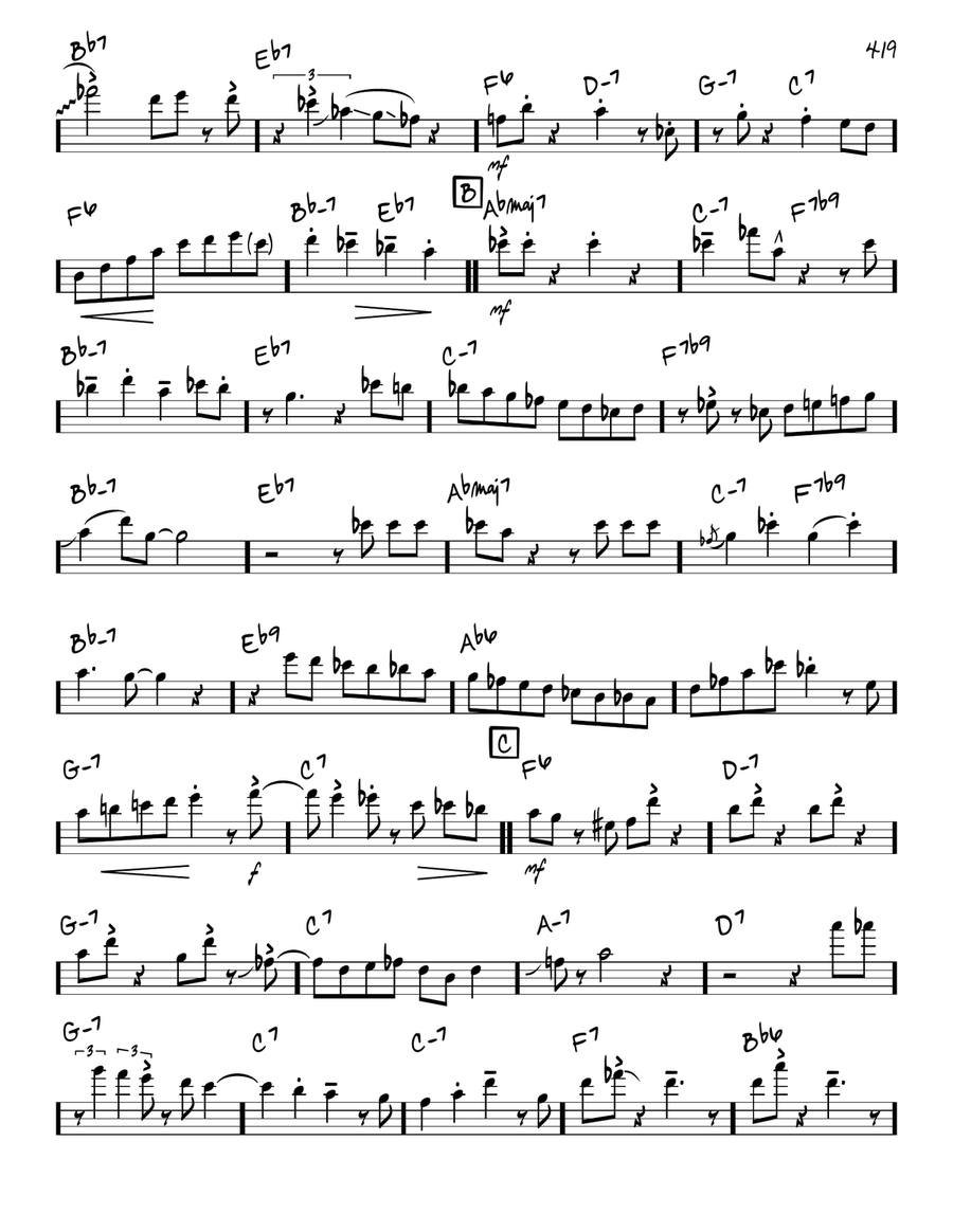 The Way You Look Tonight (solo only) Piano scores gallery preview page 2