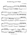 Invention No. 6 In E Major, BWV 777 mini preview