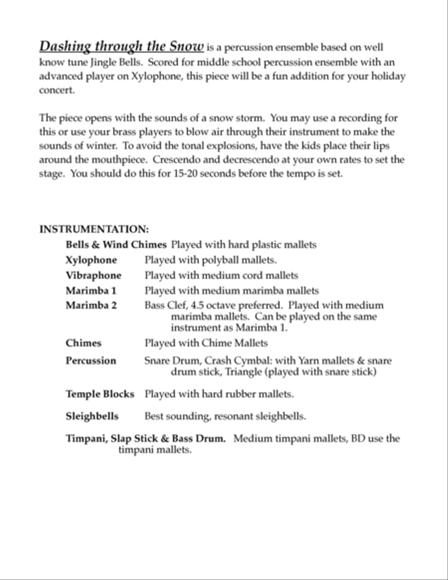 Dashing Through the Snow Marimba scores gallery preview page 2