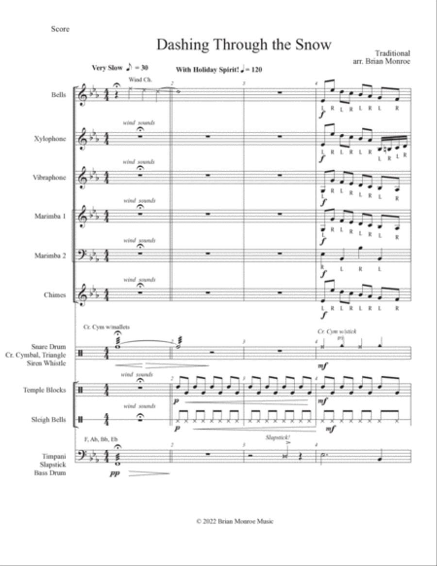 Dashing Through the Snow Marimba scores gallery preview page 4