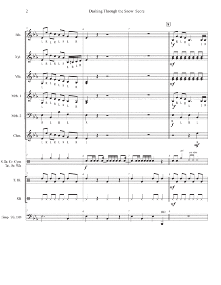 Dashing Through the Snow Marimba scores gallery preview page 5