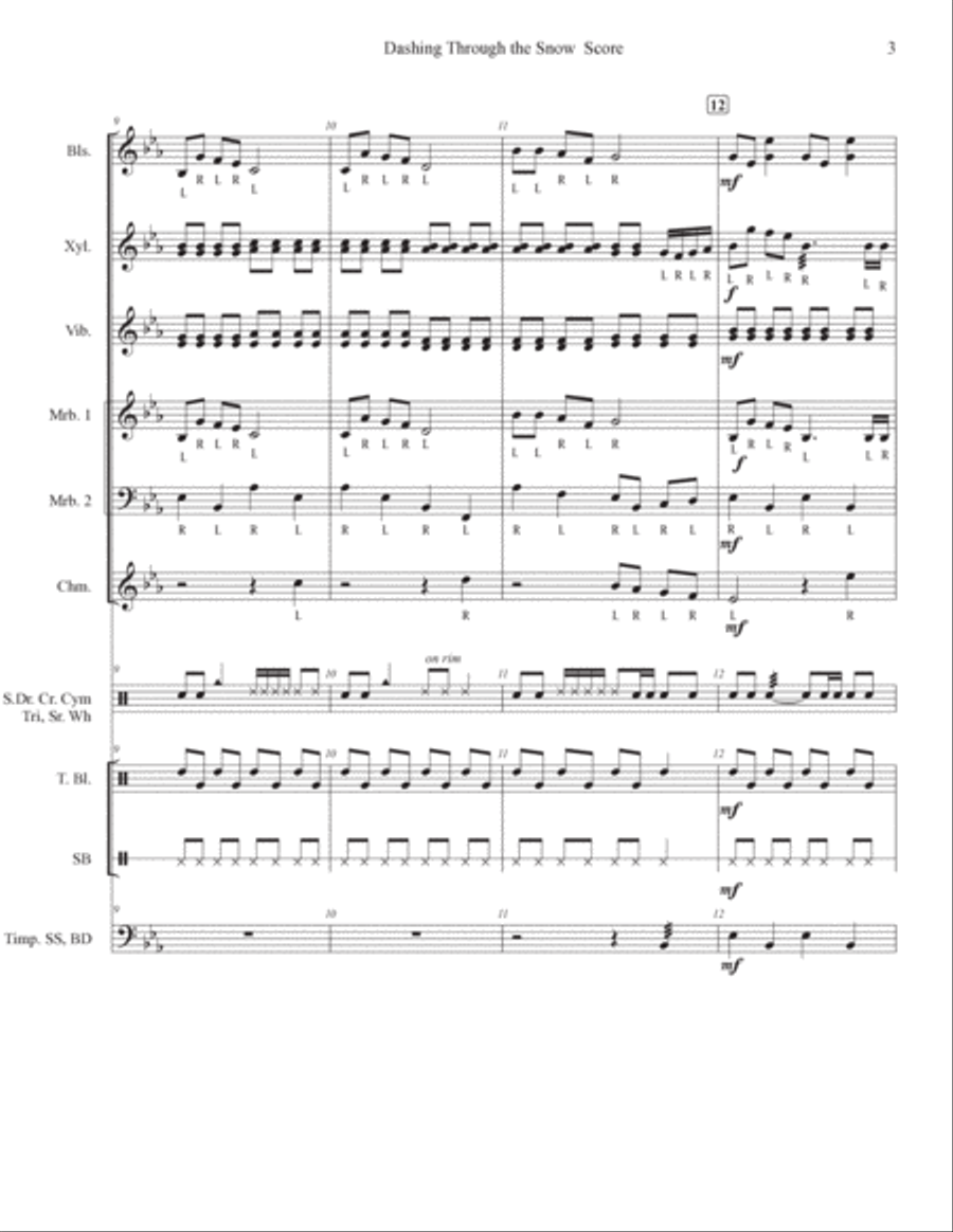 Dashing Through the Snow Marimba scores gallery preview page 6
