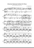 Ukrainian National Anthem Piano Arrangement