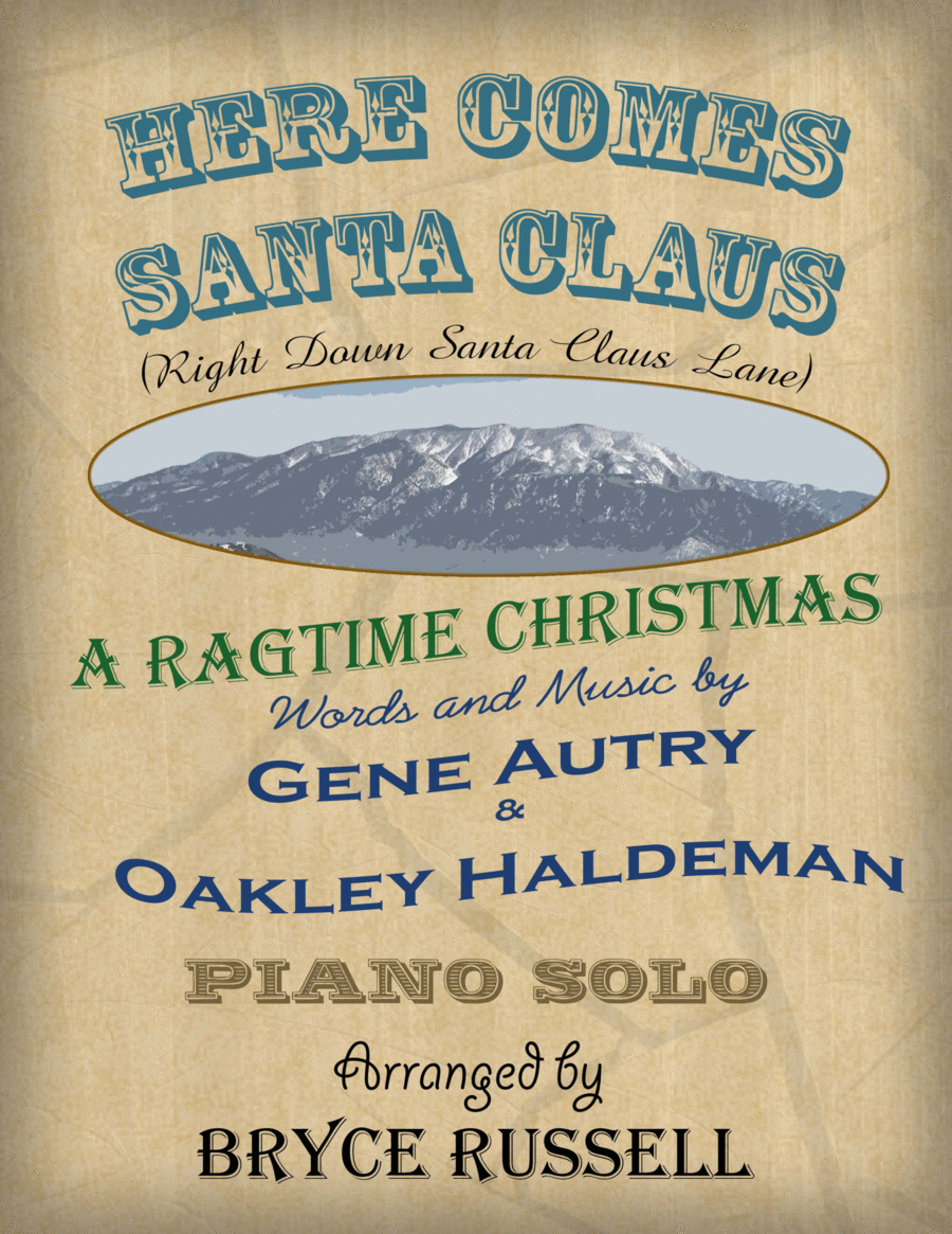 Here Comes Santa Claus (right Down Santa Claus Lane) Piano Solo scores gallery preview page 1