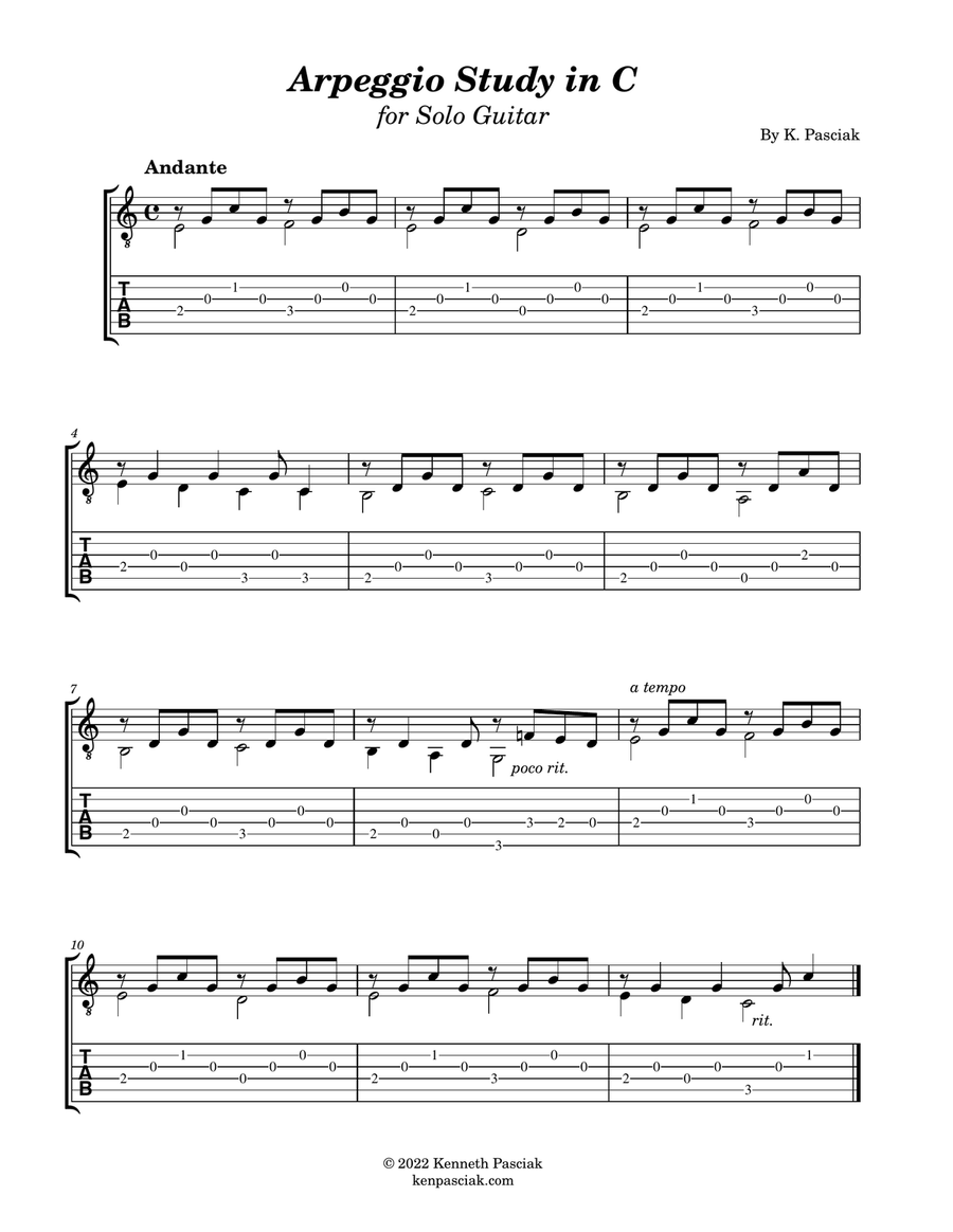 Arpeggio Studies for Guitar, Vol. 1 Acoustic Guitar scores gallery preview page 4